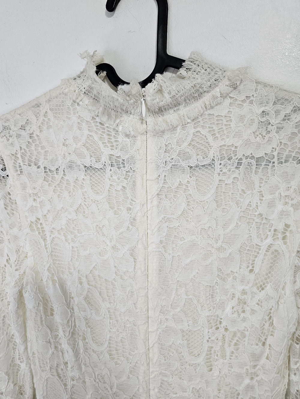 SOLD ALEXIS Sonia White Lace Mini Dress XS  Fringe - Picture 8 of 10